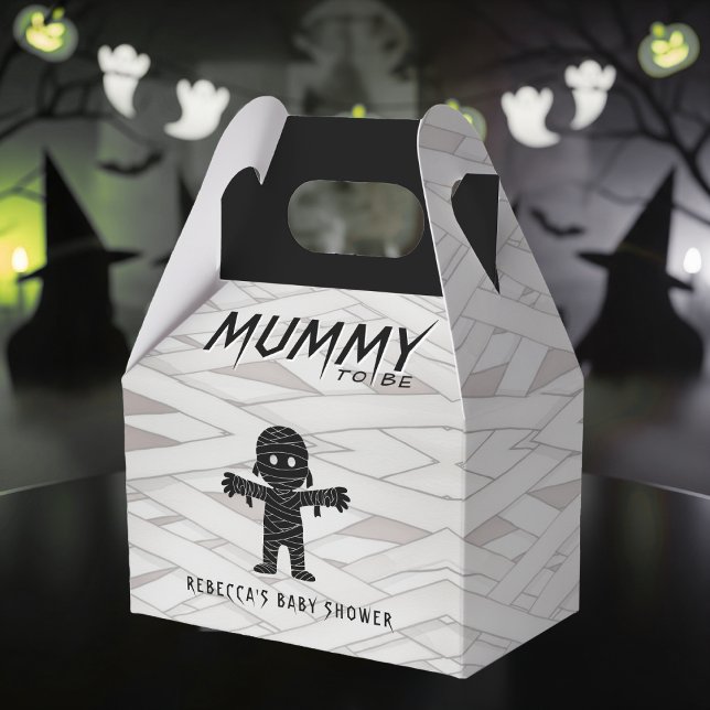 Caixinha De Lembrancinhas Mamãe é Chá de fraldas de Halloween (Mummy to Be Halloween Baby Shower Favor Boxes
)