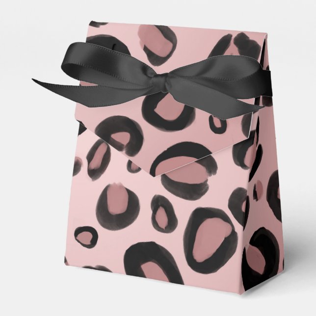 Caixinha De Lembrancinhas Manchas Impressas de Guepardo Leopardo Pintadas de (Frente)