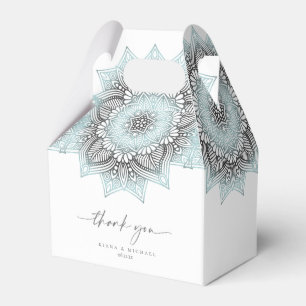 Caixinha De Lembrancinhas Mandala Lace Wedding Obrigado Tenente Blue ID968