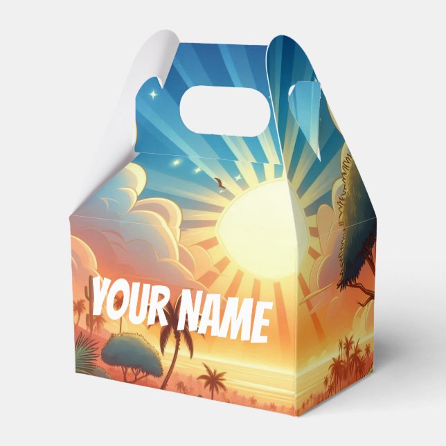 Caixinha De Lembrancinhas Manhã Gloriosa Personalizável (Verso)