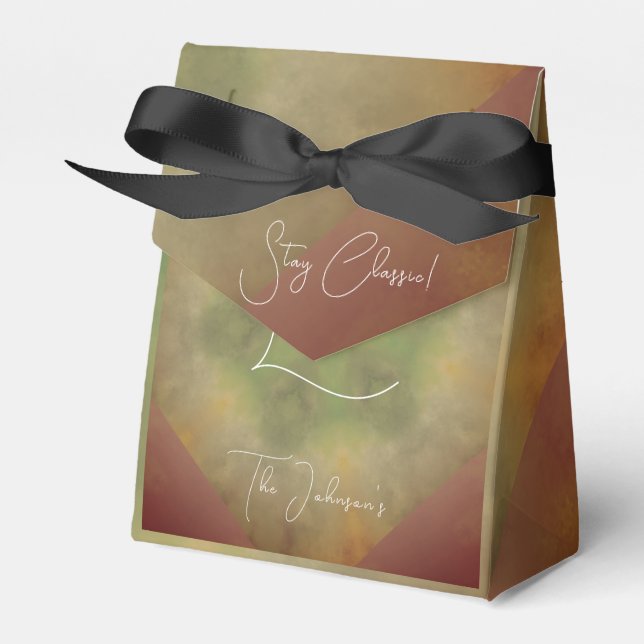 Caixinha De Lembrancinhas Mantenha o Script Clássico Russo Sepia Caleidoscóp (Frente)