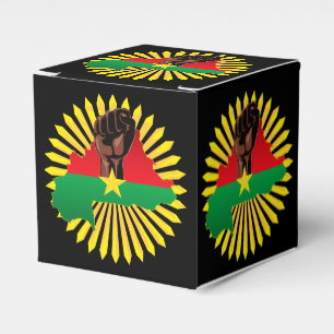 Caixinha De Lembrancinhas Mapa do Burkina Faso, Bandeira e Resistência à Rev
