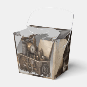 Caixinha De Lembrancinhas Máquina do Tempo Steampunk - Treasure Chest Vintag