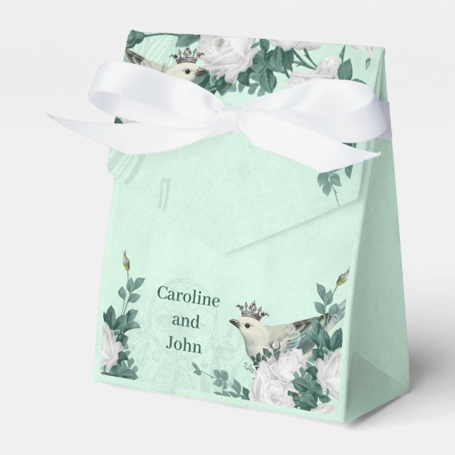 Caixinha De Lembrancinhas Maravilhosas flores elegantes (Frente)