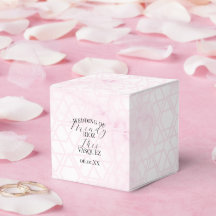 Marble Abstract Pink Wedding Script Black 