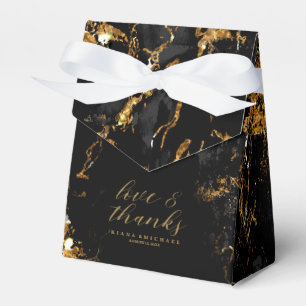 Caixinha De Lembrancinhas Marble Glitter Wedding Black ID644