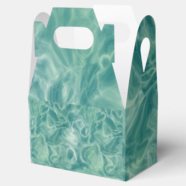 Caixinha De Lembrancinhas Marble Verde (Aberto)