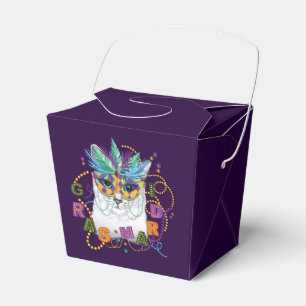 Caixinha De Lembrancinhas Mardi Gras Cat, Mardi Gras Engraçado