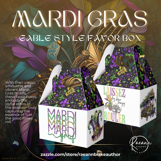 Caixinha De Lembrancinhas Mardi Gras Gable Favor Box (Criador carregado)