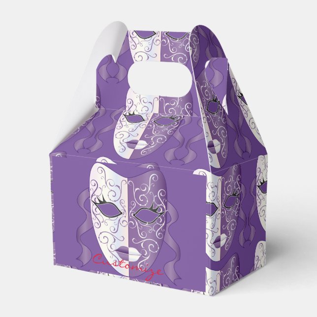 Caixinha De Lembrancinhas Mardi Gras Mask Thunder_Cove (Frente)