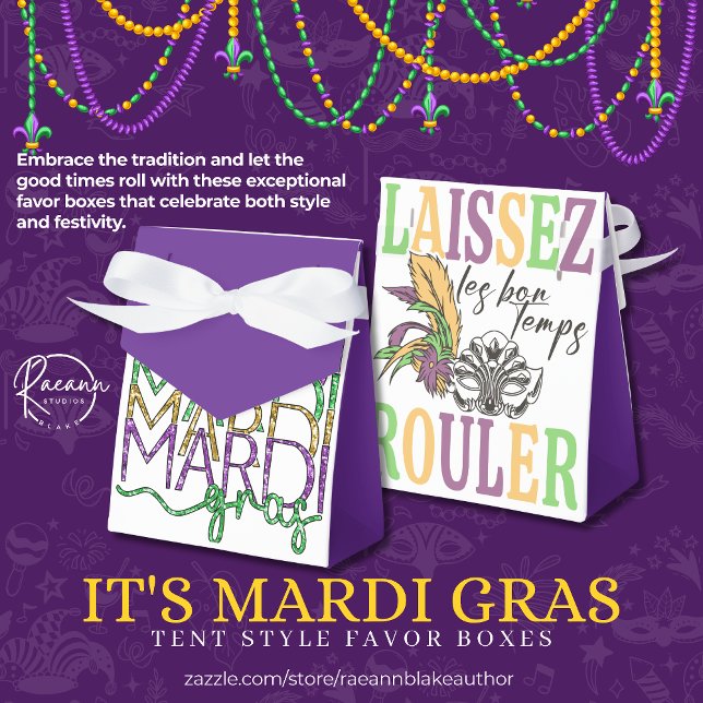 Caixinha De Lembrancinhas Mardi Gras Tent Style Favor Boxes (Criador carregado)