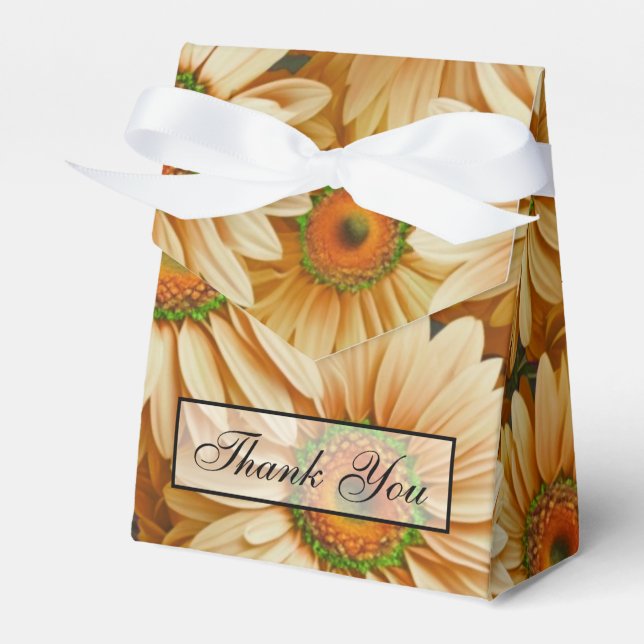 Caixinha De Lembrancinhas Margarida amarela floral amarela (Frente)