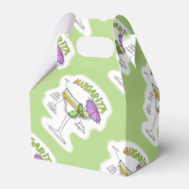 CAIXINHA DE LEMBRANCINHAS MARGARITA RECIPE COCKTAIL ART (Verso)