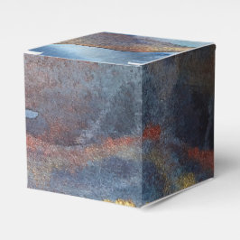 Caixinha De Lembrancinhas Marinho abstrato Azul Dourado Aquarela Elegante Mo