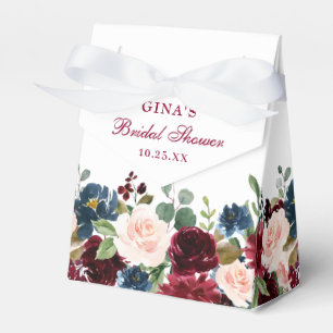 Caixinha De Lembrancinhas Marinho azul Blush Chá de panela Floral Favo