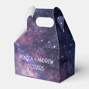 Caixinha De Lembrancinhas Marinho Blue Galaxy Starry Night Stars Modern