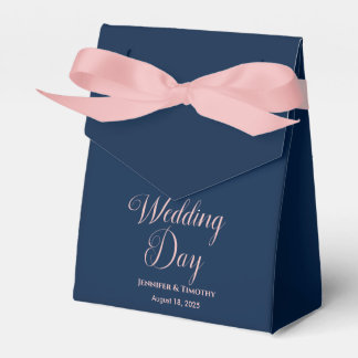 Caixinha De Lembrancinhas Marinho Elegante de Dia de Casamento Personalizado