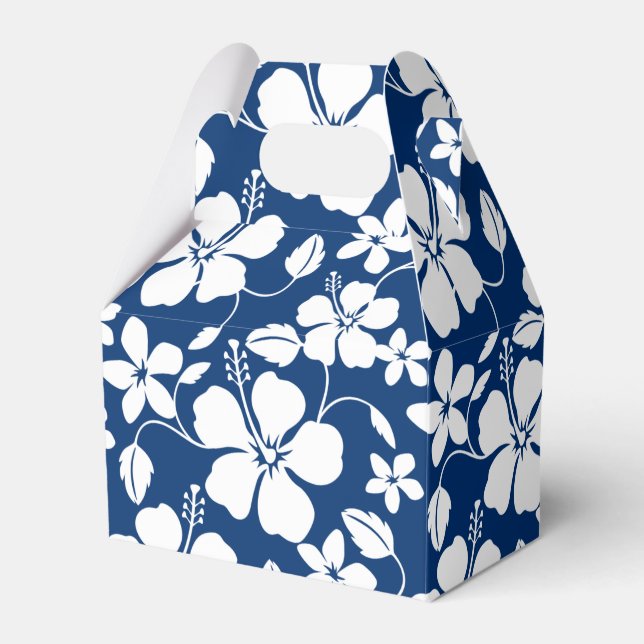 Caixinha De Lembrancinhas Marinho HAWAIIAN HULA (HIBISCUS) (Frente)