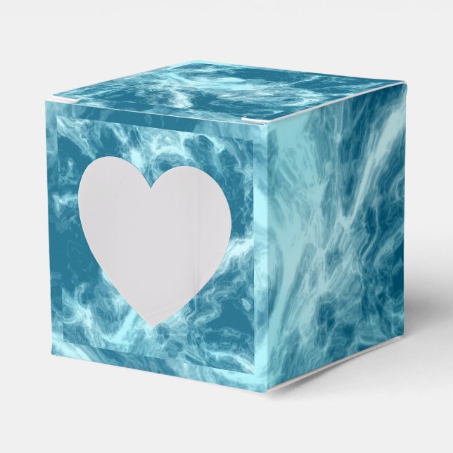 Caixinha De Lembrancinhas Mármore de água azul (Frente)