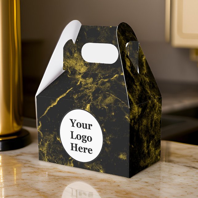 Caixinha De Lembrancinhas Mármore preto e dourado (Criador carregado)