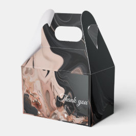 Caixinha De Lembrancinhas Mármore preto-e-ouro-rosa