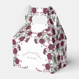 Caixinha De Lembrancinhas Maroon Rose Wedding