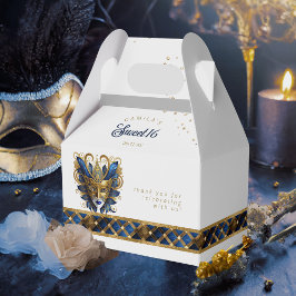 Caixinha De Lembrancinhas Mascarada Mask Motif Harlequin Blue ID1032