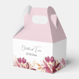 Caixinha De Lembrancinhas Mauve Terracotta Blush Floral Elegante