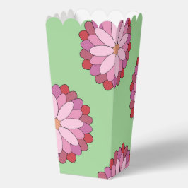 Caixinha De Lembrancinhas Medalhão Verde-Asiático Pastel Rosa Floral