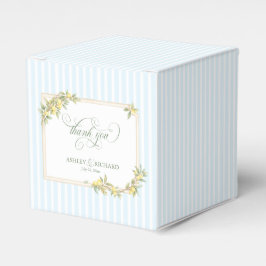 Caixinha De Lembrancinhas Mediterranean Lemon Coastal Stripe Wedding