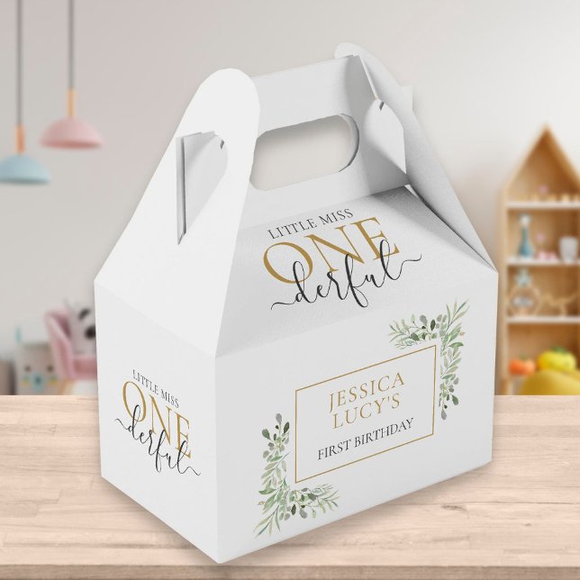 Caixinha De Lembrancinhas Menina Uma Menina Maravilhosa, 1º Aniversário (Criador carregado)