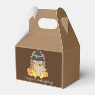 Caixinha De Lembrancinhas Mensagem de adição de nome para o peru Feriado d