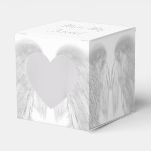 Caixinha De Lembrancinhas Mensagem Personalizada do ANGEL WINGS White