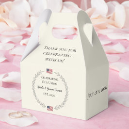 Caixinha De Lembrancinhas merica 250th Anniversary Wedding | Custom names