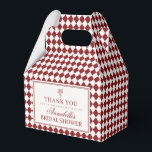 Caixinha De Lembrancinhas Merlot Red Harlequin Checkered Bridal Shower<br><div class="desc">A timeless blend of classic and modern design, this wedding stationery and day-of collection features a red merot harlequin pattern inspired by Old Hollywood glamour and old-money luxury. Perfectly curated for your bridal shower, rehearsal dinner, and wedding day, this collection brings a refined, fashion-forward statement to every celebration moment.</div>