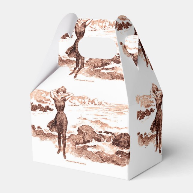 Caixinha De Lembrancinhas Mermaid Beach Gibson Girl Victorian Antiguidade (Frente)