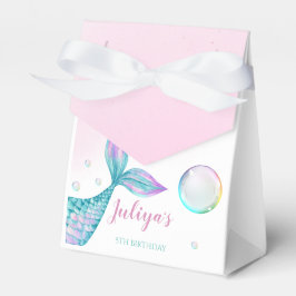 Caixinha De Lembrancinhas Mermaid Tail com bolhas Aniversário