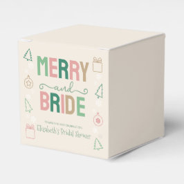 Caixinha De Lembrancinhas Merry & Bride Festa de Noivado de Natal