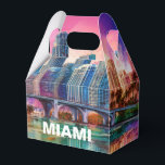 Caixinha De Lembrancinhas Miami Skyline Abstrato Art<br><div class="desc">Adicione um toque moderno ao seu evento com esta caixa de favoritos com a arte da linha do horizonte abstrato Miami. Perfeito para casamentos,  festas ou presentes corporativos.</div>