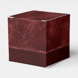 Caixinha De Lembrancinhas Midnight Henna Romance Red Satinge Damask