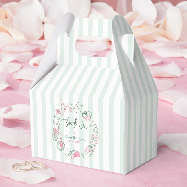 Caixinha De Lembrancinhas Minimal Perfect Matcha  Bridal Shower Thank You (Casamento)