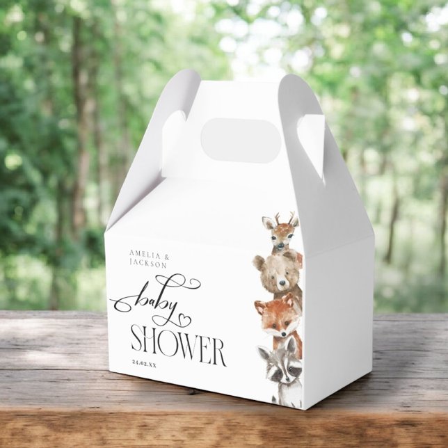 Caixinha De Lembrancinhas Minimalismo dos animais das florestas aquáticas (Criador carregado)