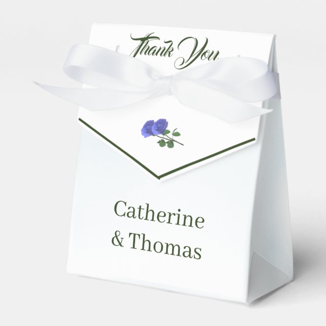 Caixinha De Lembrancinhas Misty Blue & Green Favor Boxes (Frente)