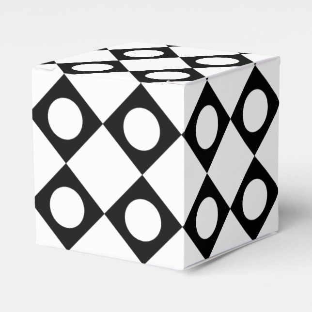 Caixinha De Lembrancinhas Mod Retro Branco da década de 60 (Frente)