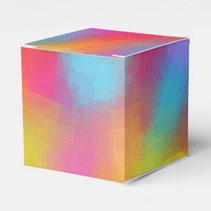 Caixinha De Lembrancinhas Modelo Moderno Elegante Abstrato de Arte Colorida