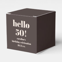 Modern Bold Earthy Brown 50th Birthday Custom