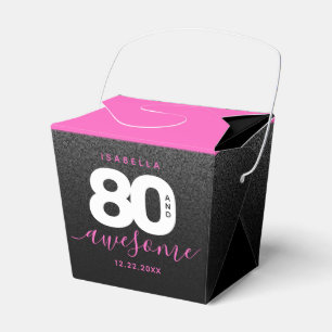 Caixinha De Lembrancinhas Modern Girly Hot Pink 80 e Incrível