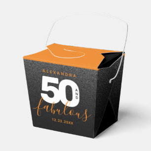 Caixinha De Lembrancinhas Modern Girly Orange 50 e Fabulosa