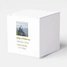 Caixinha De Lembrancinhas Modern happy 50th anniversary add name date photo 