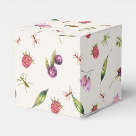 Caixinha De Lembrancinhas Modern Trendy Floral Insetos Woodland Obrigado